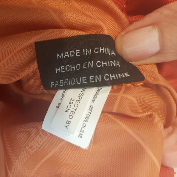 Orange Quilted Ellen Tracy Tote Bag Satchel Carry On Travel Case Weekender - Picture 11 of 12